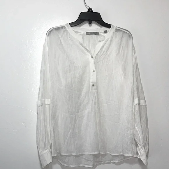 VINCE white loose fit boho top size Small - Picture 5 of 5
